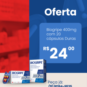 Biogripe 400mg com 20 cápsulas Duras